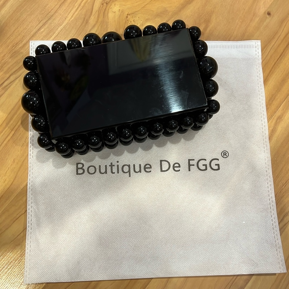 Black Pearl Acrylic Bubble Purse